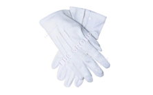 White Cotton Masonic Gloves