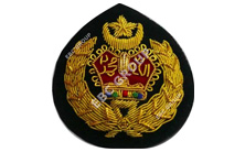 Malysian Forces Gold Bullion Blazer Badges